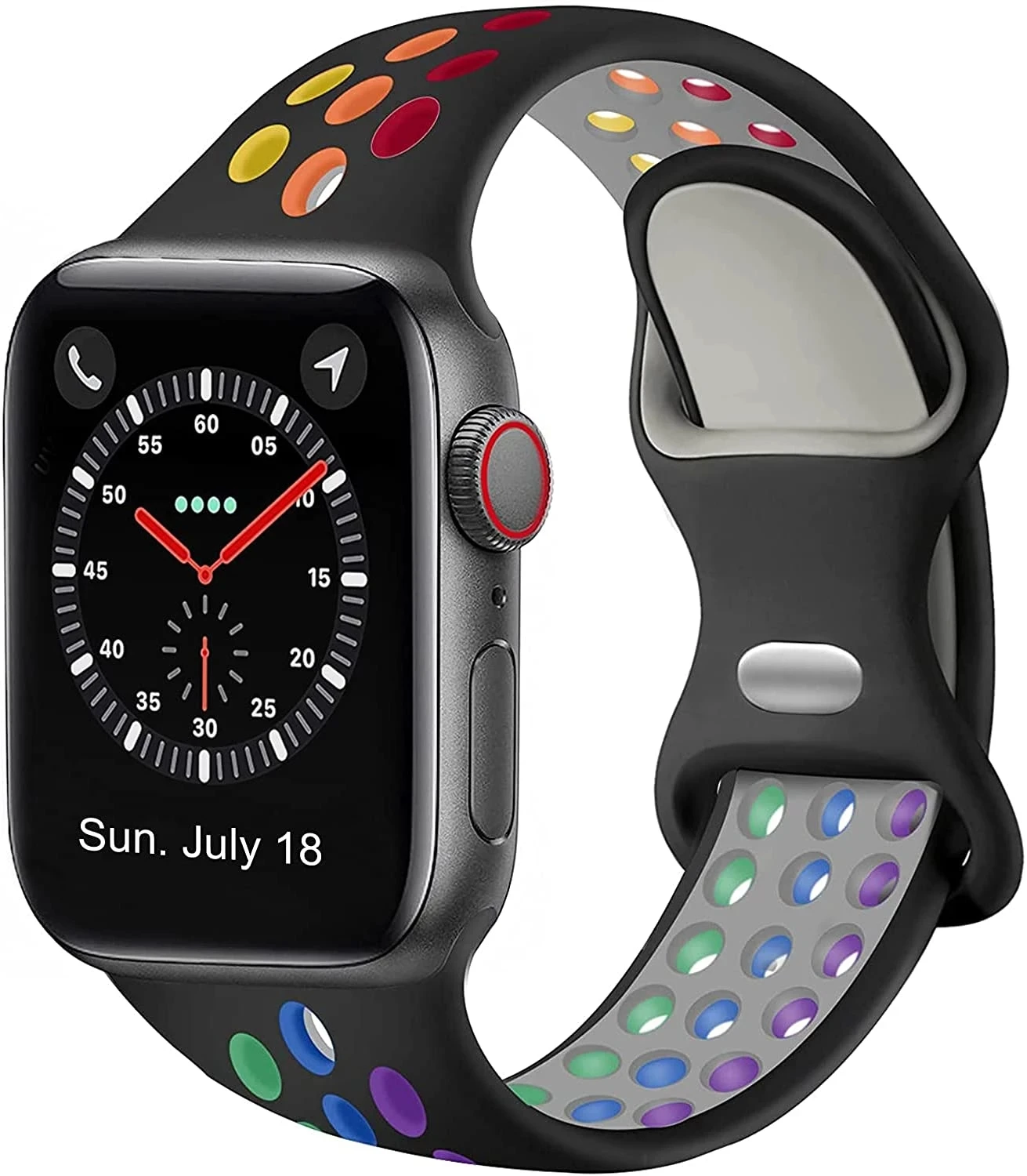 

Silicone Strap For Apple Watch Band 44mm 40mm 42mm 38mm 44 mm watchband Breathable bracelet Apple watch 6 Strap iWatch 7 5 4 se