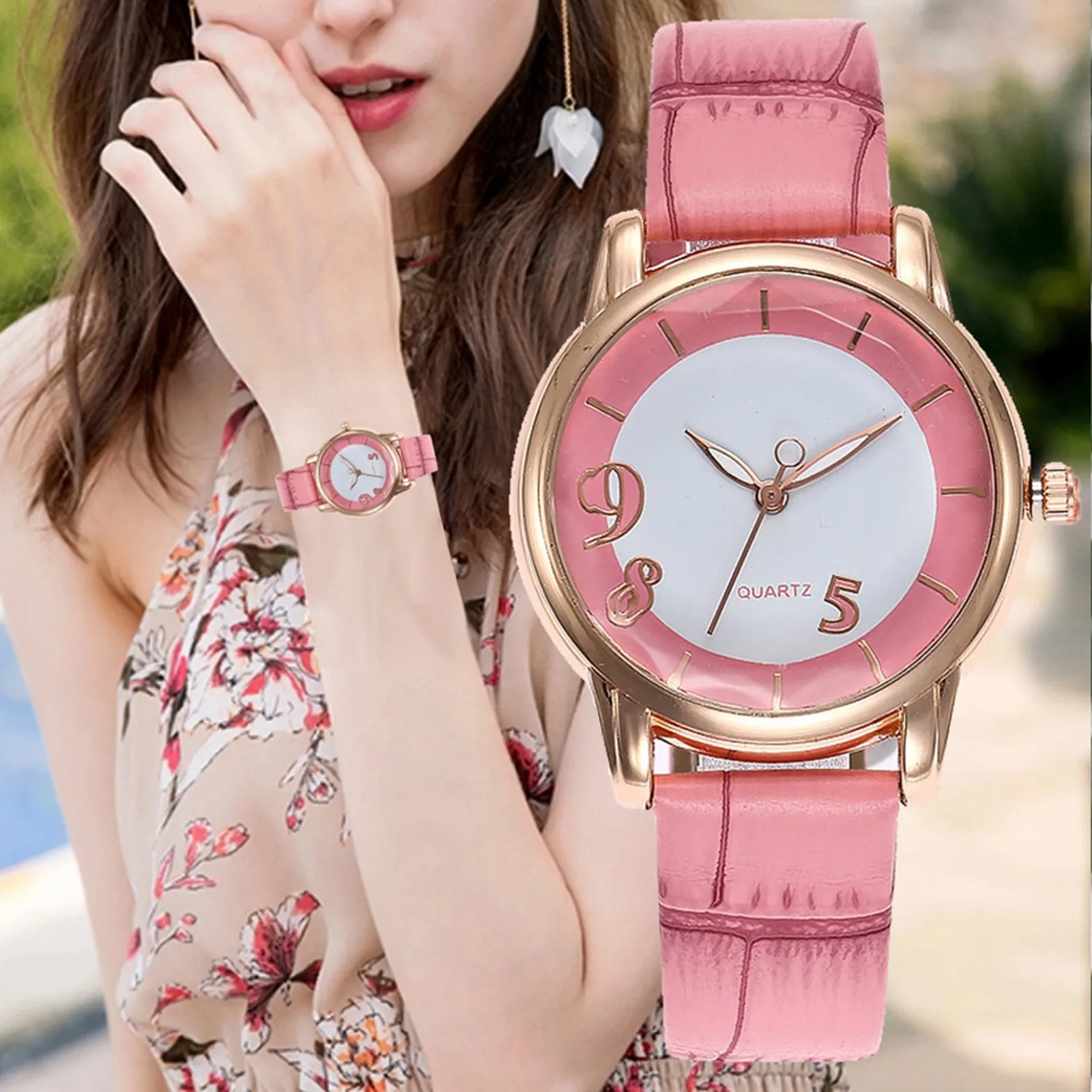 

Роскошные Брендовые женские часы Изысканные Кварцевые часы Женские часы розовые точные кварцевые женские часы 2023 женские часы