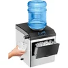Countertop Ice Maker Water Dispenser Combo 48LBS/24H S-M-L Bullet Ice 6 Mins 5LBS Ice LCD Control Panel Glass Cover Stainless 1