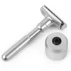 New Adjustable Safety Razor Mens Folding Shaving Double Edge Classic Safety With 5 PCS Titanium Coated Blades Shaver Razor Blade 1