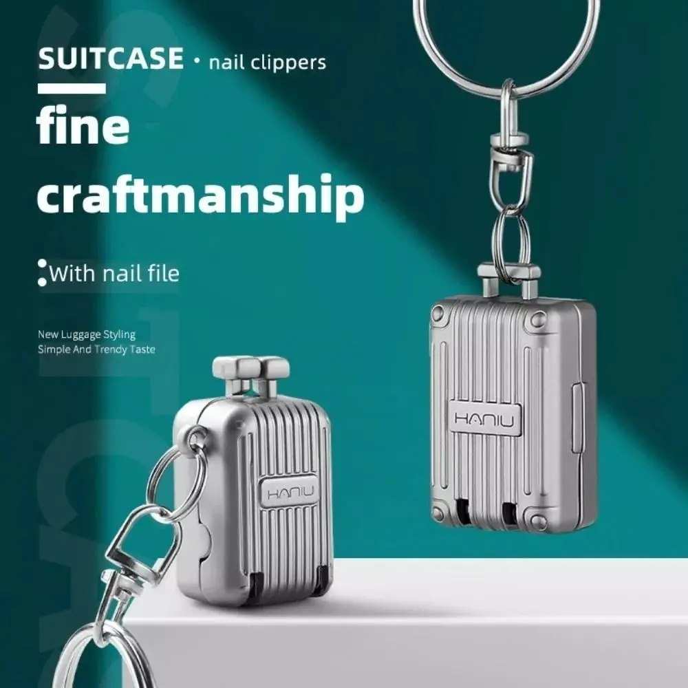 Stainless Steel Fingernail Clipper Metal Portable Luggage Compartment Keychain Creative Foldable Mini Nail Clipper, nail clipper,nail clippers