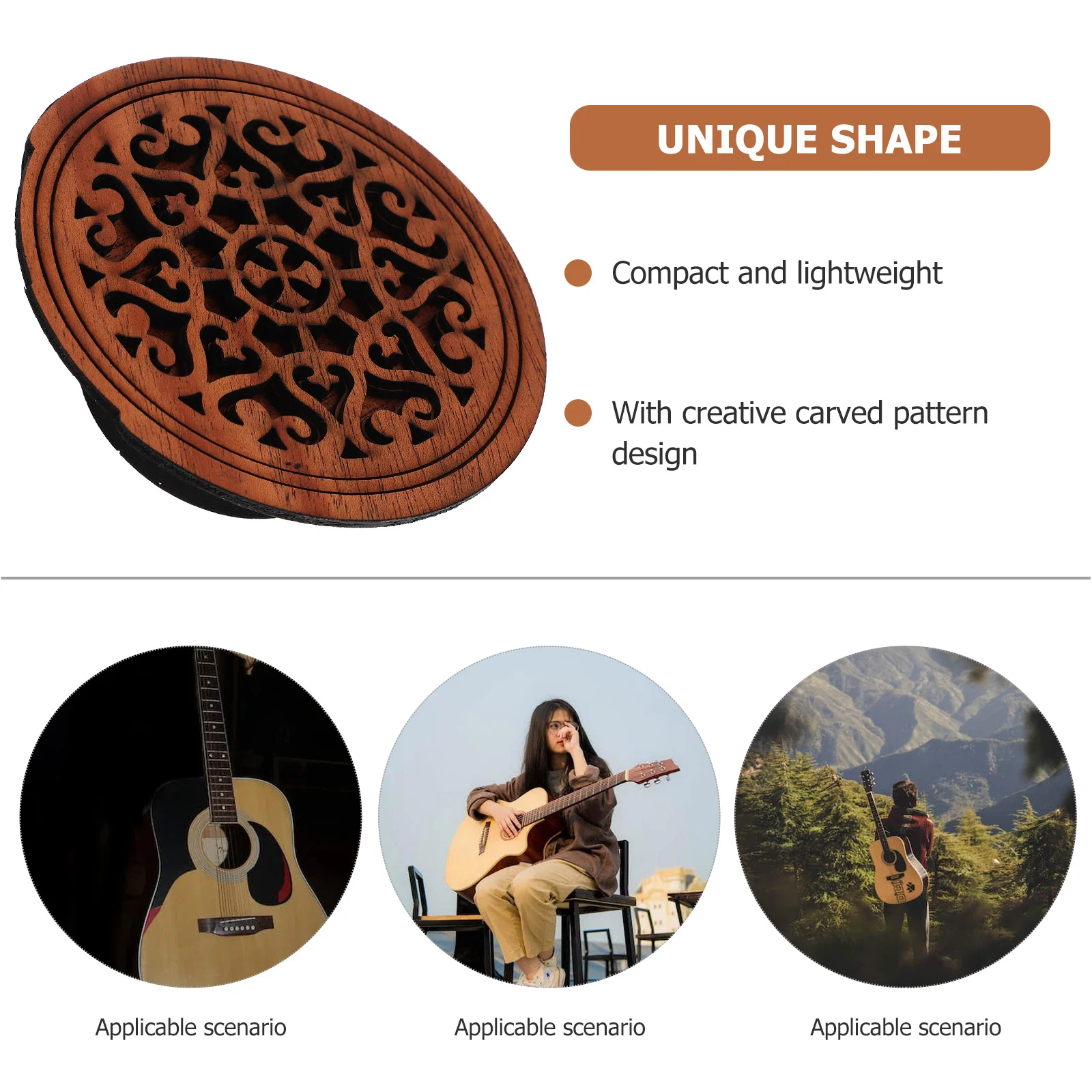 Guitar Sound Hole Cover Wooden Soundhole Covers Resonator Screen Guitars Electric Parts