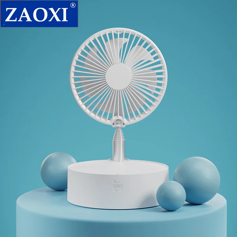

ZAOXI Xiaomi Portable Retractable USB Charging Fan with Ring Light Timing Control Touch Control Panel 7200mah Cooling Appliances