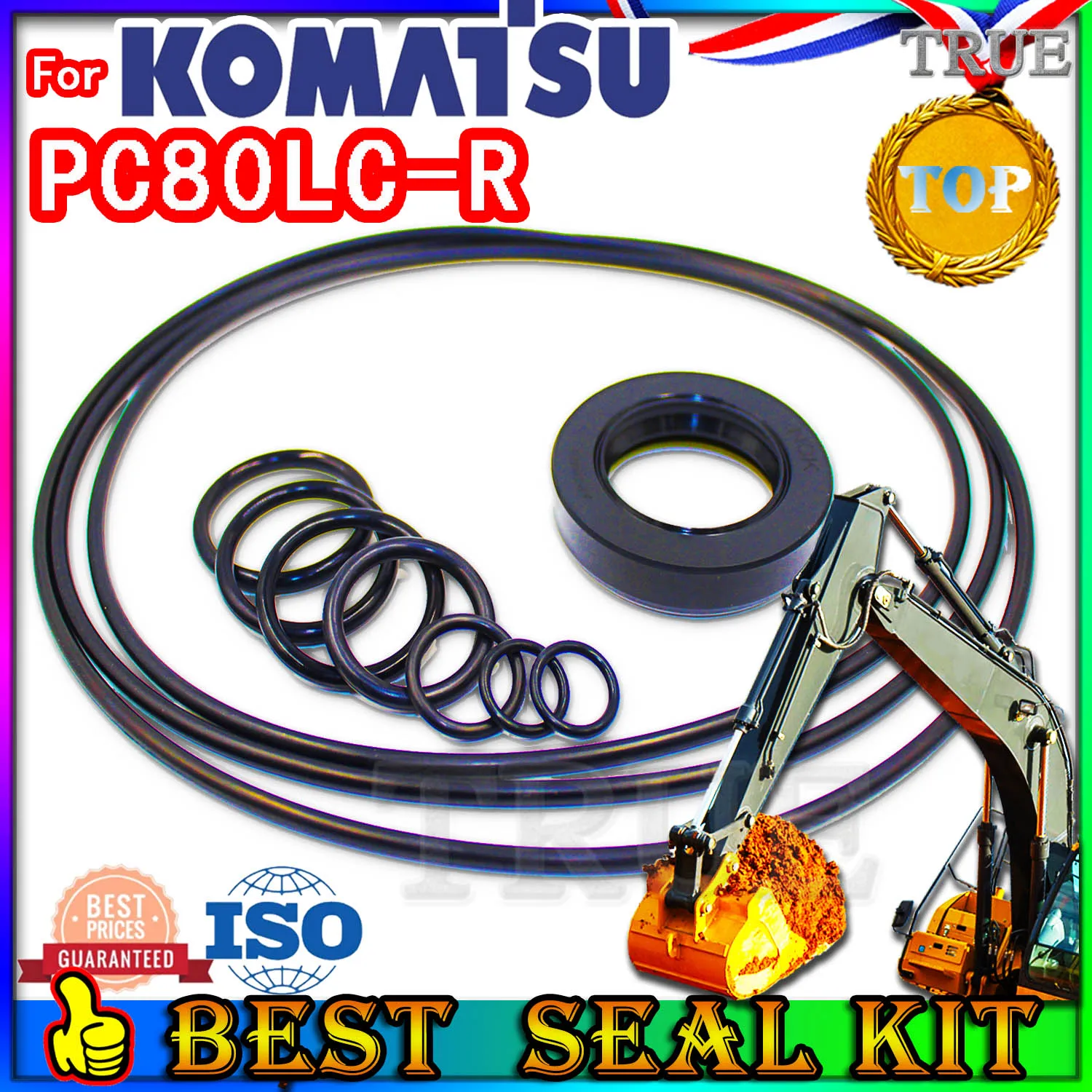 

For KOMATSU PC80LC-R Oil Seal Repair Kit Boom Arm Bucket Excavator Hydraulic Cylinder PC80LC R gearbox Mojing Fluoro rubber Main