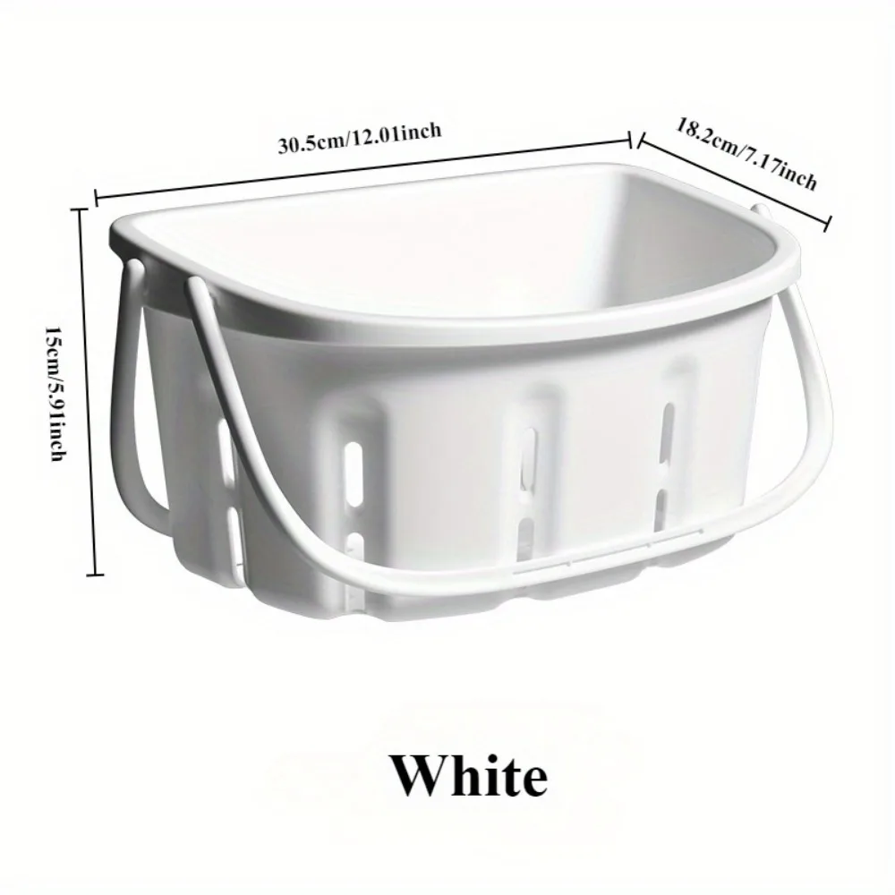 1pc Household plastic portable bath basket Comfortable grip Easy to pick up Durable and long-lasting