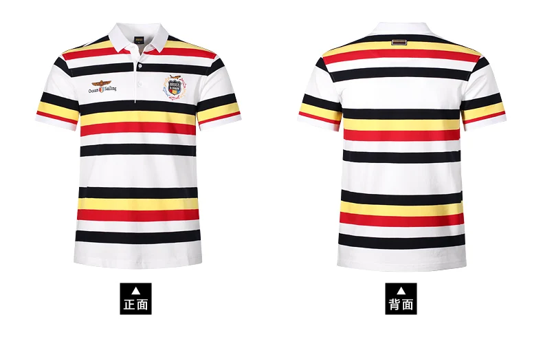 New Summer Cotton Striped Loose Stretching Polo Shirt for Men Bruce&Shark Fashion Casual Men's Polo Big Size 4XL Men POLOS 22 Sf1171bfbd4144361ae8d16ce2435285b9