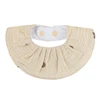 J15U Muslin Collar Decoration Absorbent Baby Bib Saliva Towel Solid Color Feeding Burp Cloth Adjustable Button Bandana