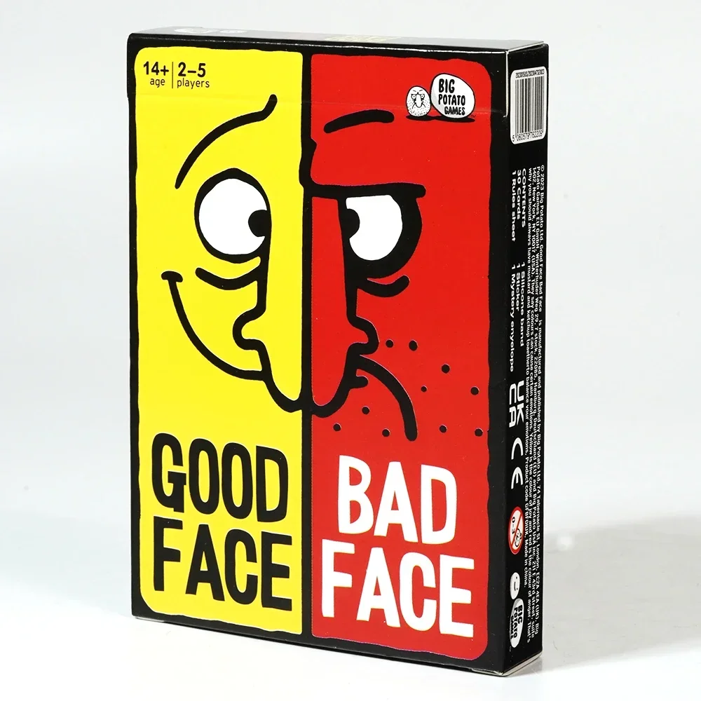 Good Face Bad Face Card Game, divertente gioco da viaggio per la famiglia