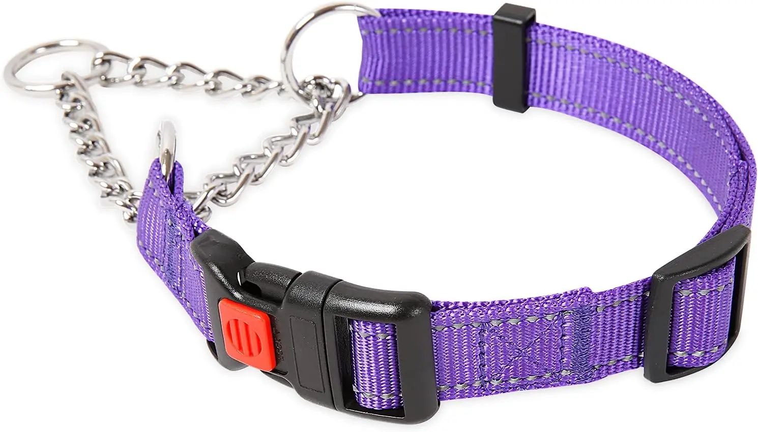 

Dog Collar for Small Medium Large Dogs with Safety Locking Buckle Reflective Adjustable Stainless Steel Chain Dog Collars