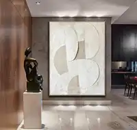 Mhemyo Creamy Beige Texture Wall Art Large Modern Minimalist Wabi Sabi Abstract Hand Painted Oil Painting on Canvas Home Decor 5