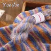 25g/Roll Gradient Mohair Yarn with Silk Section-Dyed Hand Knitting DIY Scarf Sweater Hat Shawl Wool Thread Yarn for Crafting 1