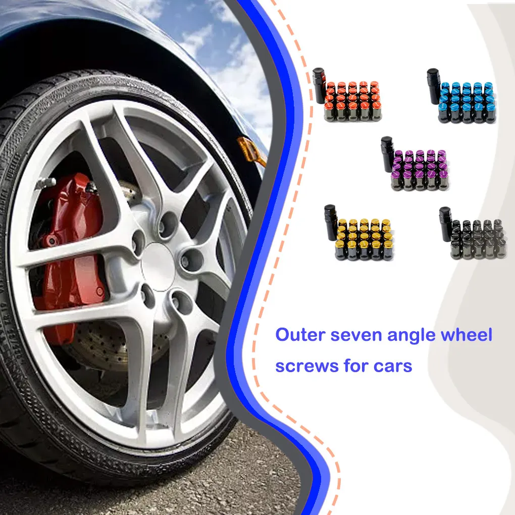 

20 Pieces Car Wheel Rims Lug Screw Nut Mounted Repairing Accessory