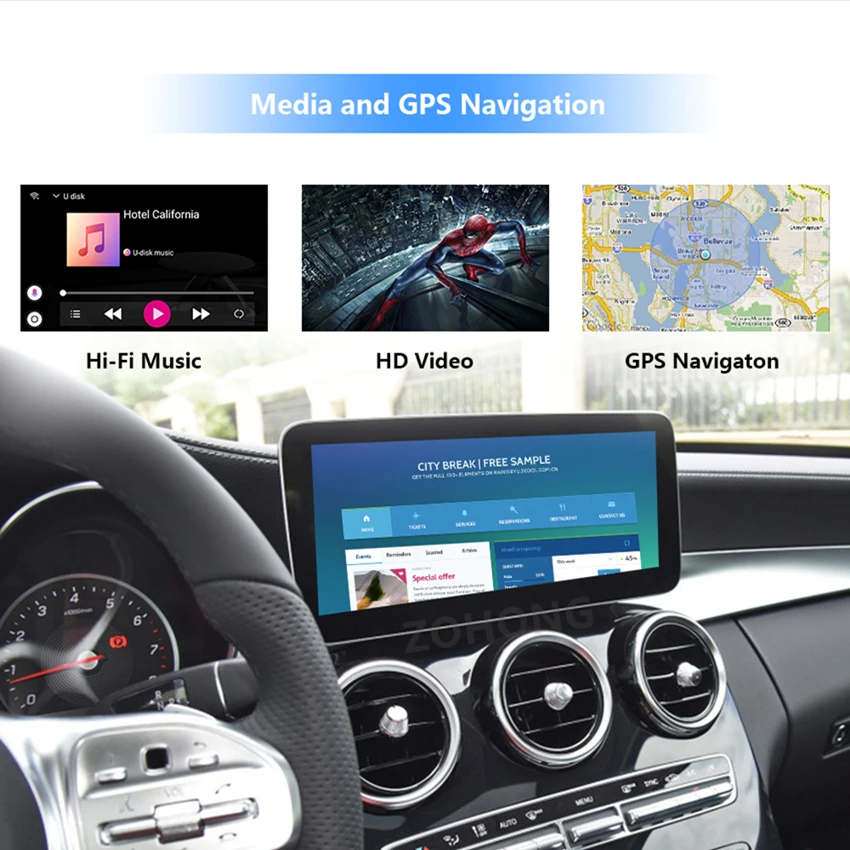 Autoradio CITROEN Jumpy GPS CARPLAY Android GRAND MODELE - Équipement auto