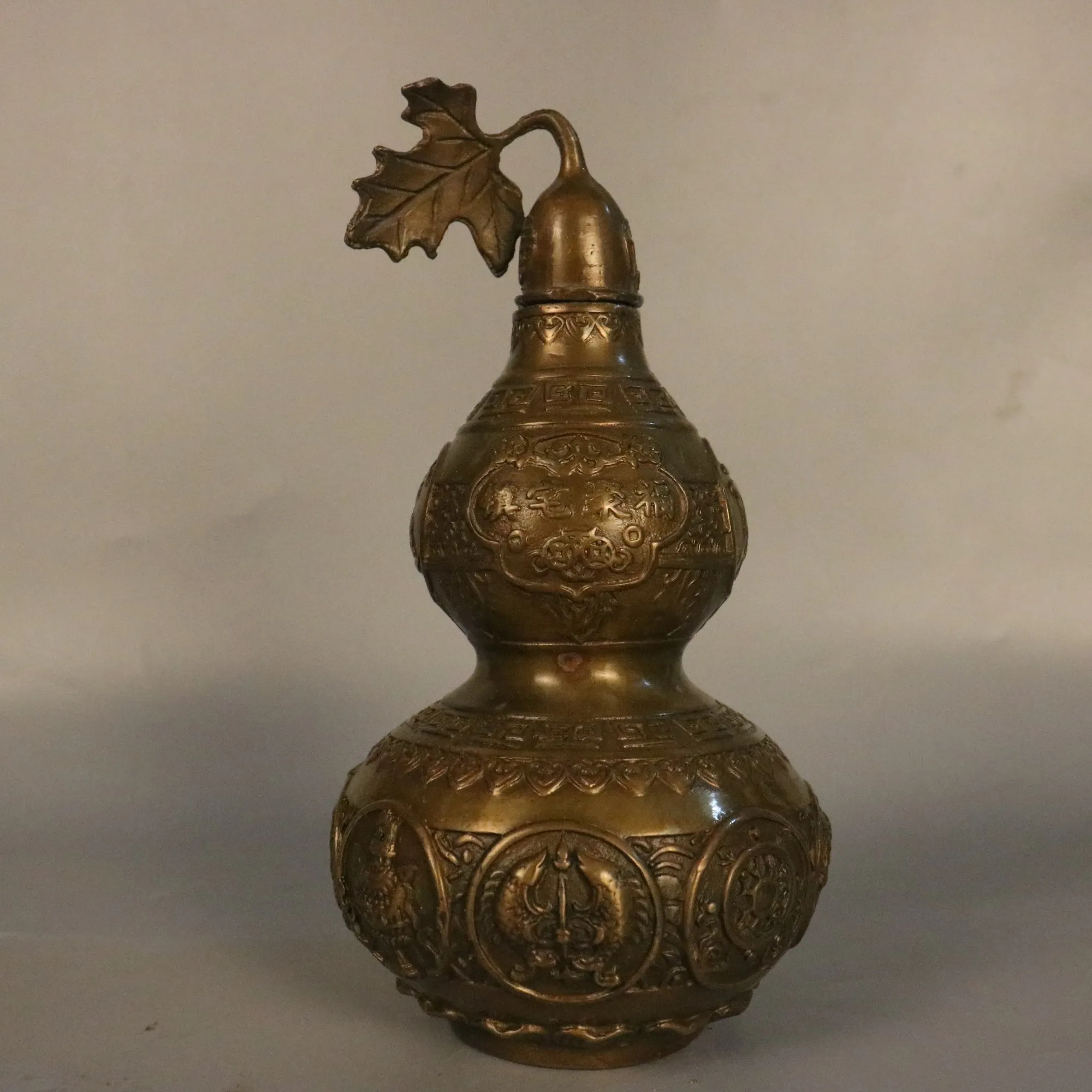 

Коллекция тибетских храмов 8 дюймов, старое бронзовое Латунное благословение долголетия, амас, богатство, городской дом, тыква, поклонение, зал экзорцизма