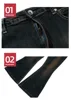 MIJKO Dark Blue Flared Jeans Men Women Straight Casual Baggy Denim Ribbons Washed Trousers Loose Cargo Pants 3