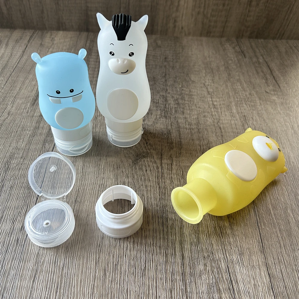 Leak-Proof Silicone Travel Toiletry Bottles - Refillable and Squeezable, BPA-Free