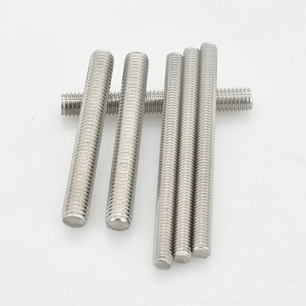 Threaded Rod Bolt Stainless Steel Screws Stainless Steel Screw M3 M4 M5 M6 Full Threaded Rod Fully Metric Thread Rods Screws 304 Stainless Steel Bolt Stud Length 20mm 60mm 150mm 200mm 500mm