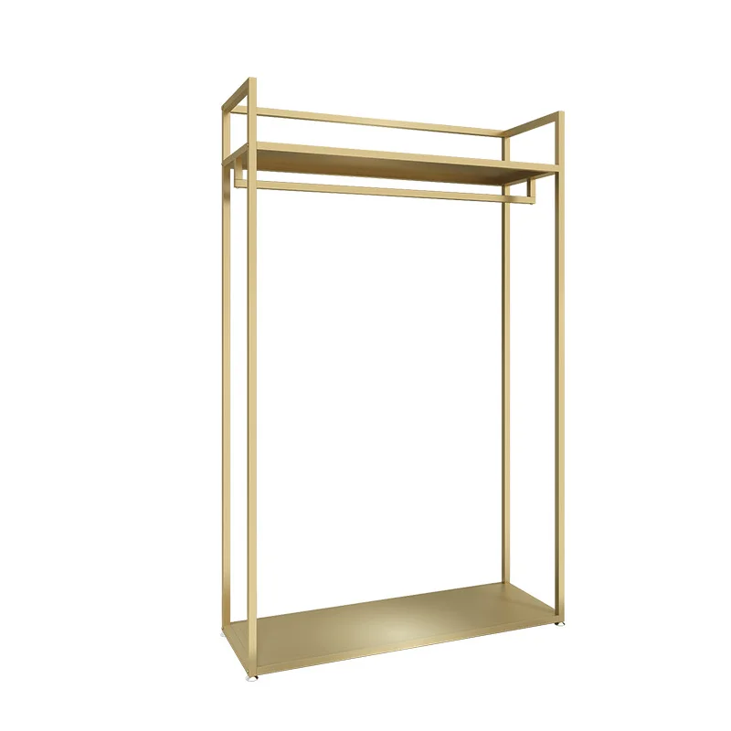 CustomRose Gold Rack Clothes Boutique Furniture Apparel Shelf Against Wall Metal Clothing Store Display Racks custom rose gold rack clothes boutique furniture apparel shelf against wall metal clothing store display racks