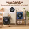 Dryer, 110V 10Lbs Portable Clothes Dryer with 5 Drying Modes, Stainless Steel Tub, 1.5 cu.ft Front Load Mini Dryer Machine for A 2