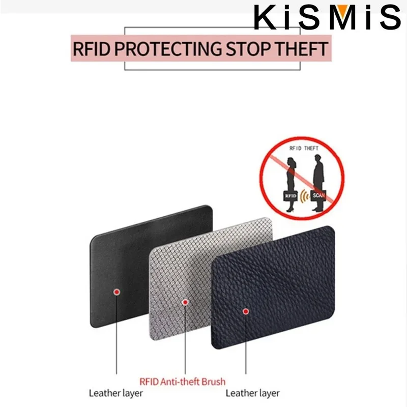 KISMIS Praktische, praktische Tasche für Visitenkarten und Ausweishüllen aus PU-Leder mit 12/26 Fächern – Detail 20
