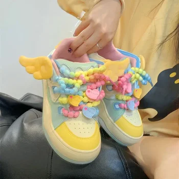 2026 Spring/Autumn New Maillard Candy Color Shoes Women Simple Casual Women's Shoes， Shoes for Women，35-40 ，Platform Sneakers 1