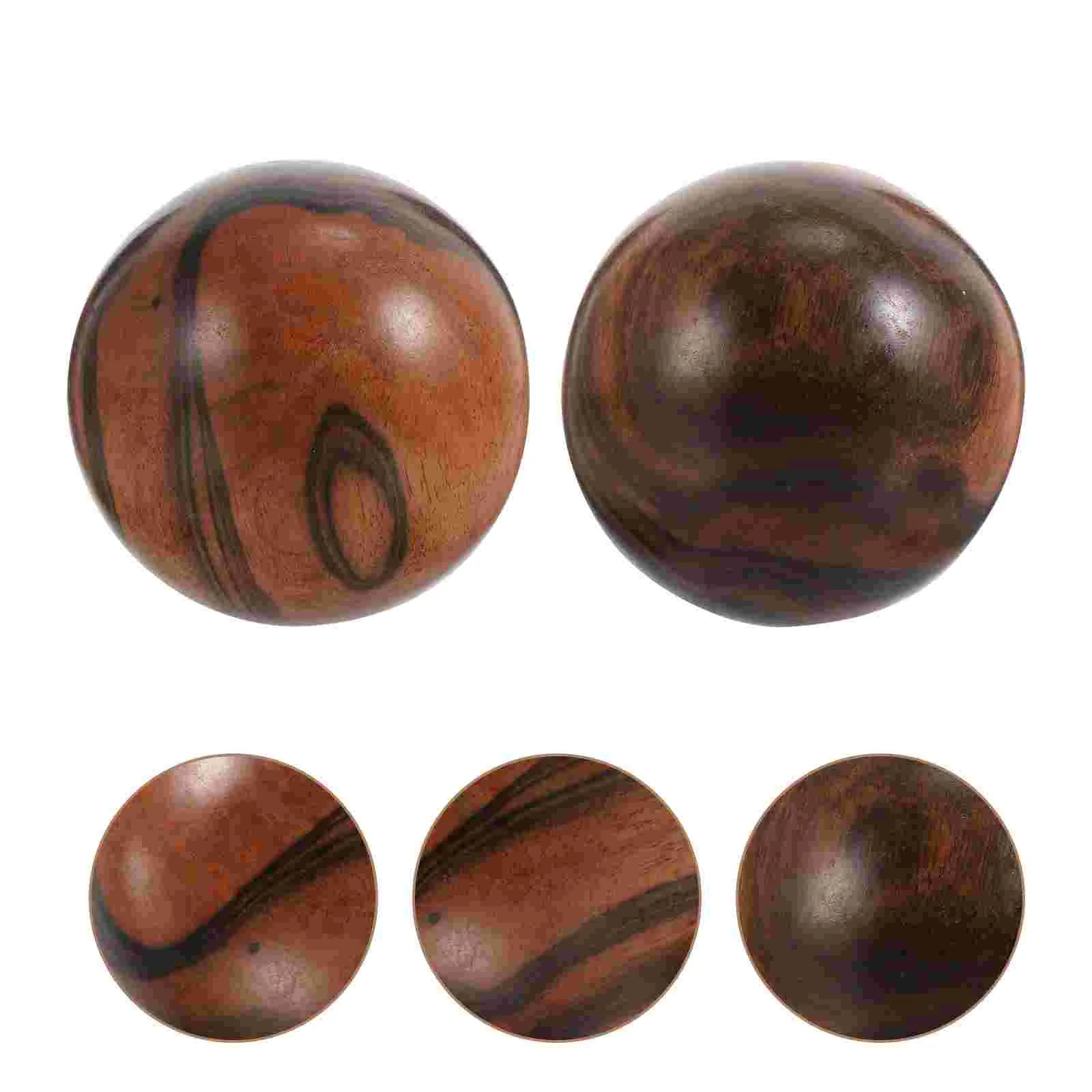 

2 Pcs Massage Ball Toys Fitness Golfer Spins The Muscle Wooden Balls Hand Outdoor Aldult for Elderly Decompression