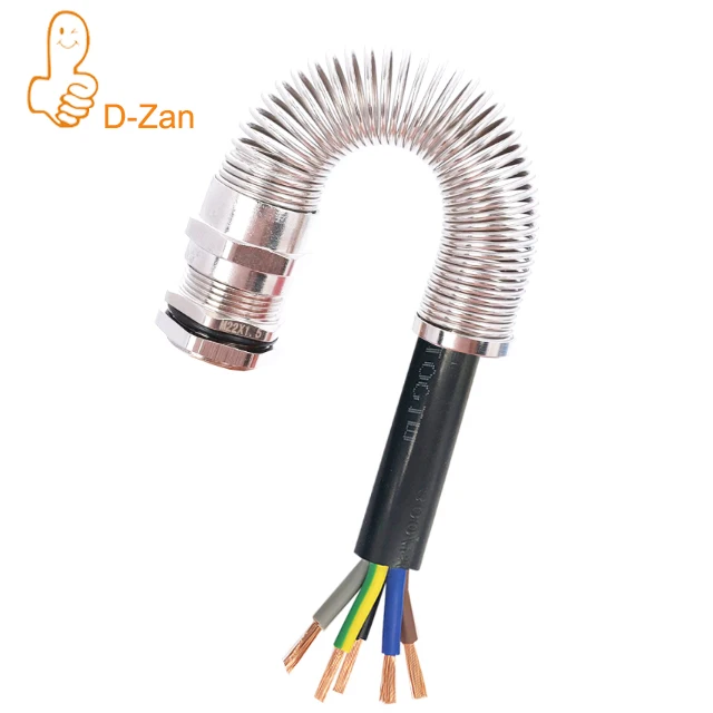 Brass Cable Gland M20 Spiral Waterproof Flexible Anti-bending M12 M16 M25 PG7 PG9 PG11 PG13.5 PG Thread Wire Cord Girps Grommet