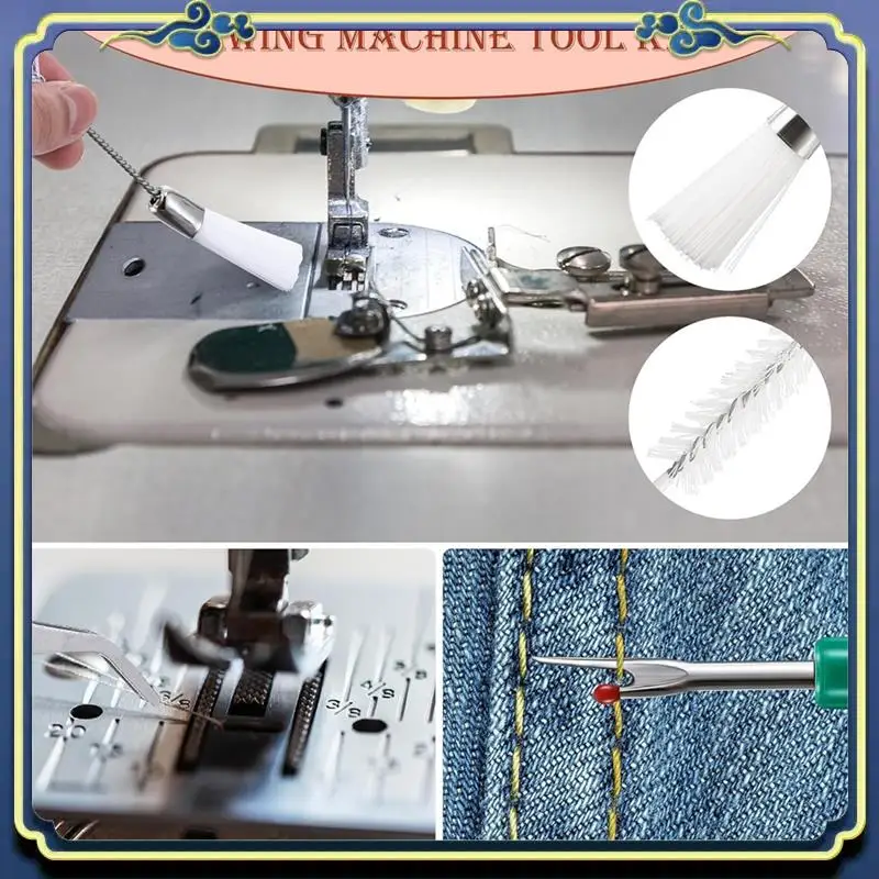 Latest 14 Pieces Sewing Machine Cleaning Kit, Screwdriver, Seam Rippers, Silicone Brush For Repair And Cleaning Machine Sewing