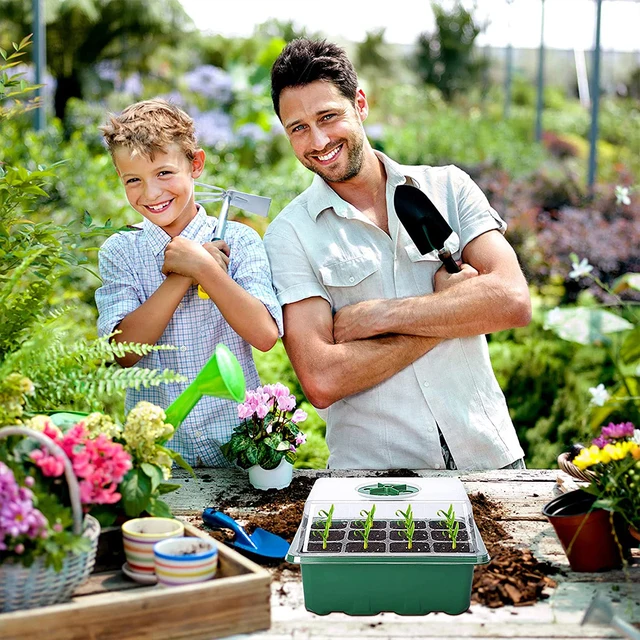 2-5 Csomag 12 Cella Tálca Palack Készlet Kupolával És Könnyű, Vetőmag Indító Tálcával Növekvő Tálcák Páratartalom Állítható Növényi - Image 6