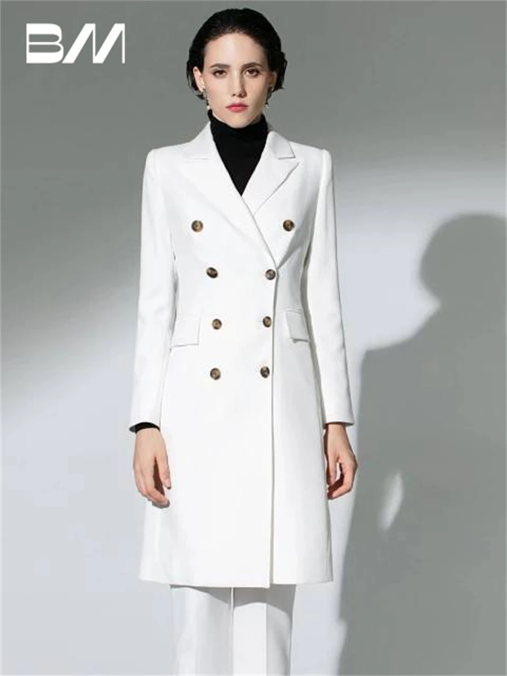 Charming Women's 2 Pieces Suit Set 2024 Two Pieces Pantsuit Blazer Pants Double Breasted Women Tuxedo For Wedding Party