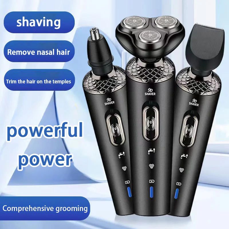 Electric Shaver Electric Razor Rotary Shaver Electrical Rotary Shaver Cordless Shaver Electric Shavers for Men Waterproof Electric Trimmer Razor Wet & Dry Use Rechargeable Battery Rotary Shavers