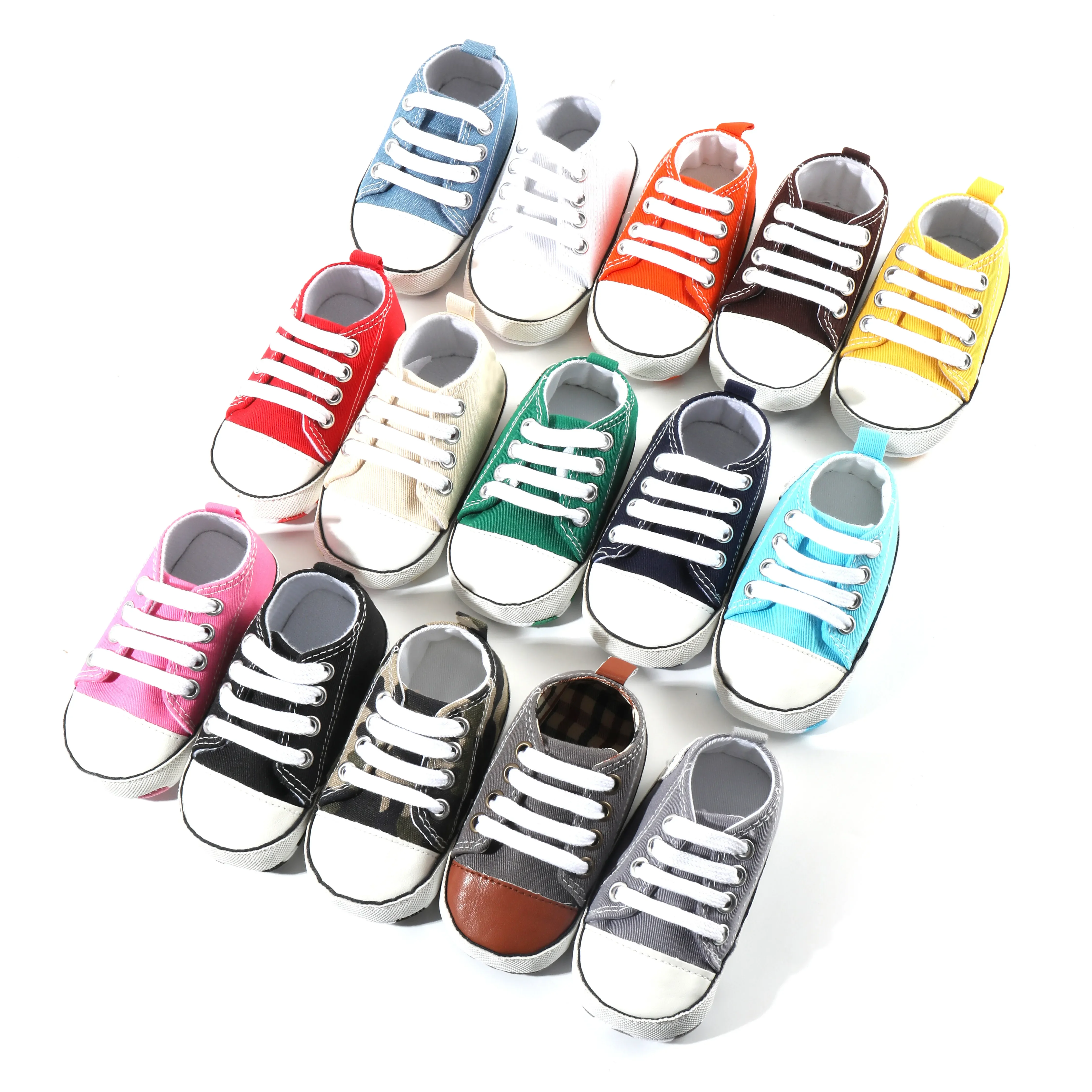 Description Picture 6 of itemPrint Star Sports Baby Canvas Classic Sneakers Newborn Baby Boys Girls First Walkers Shoes Infant Toddler Anti-slip Baby Shoes