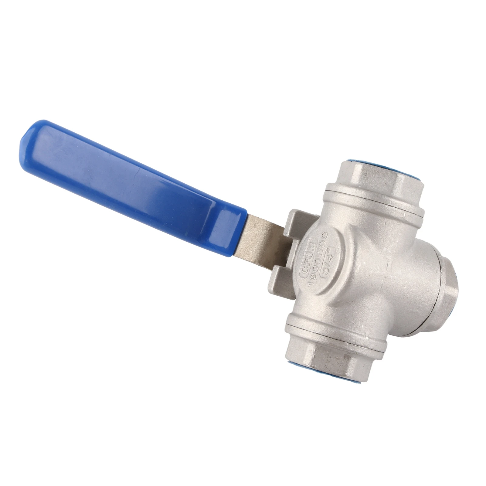 Stainless Steel SUS304 Pipe Ball Valve Three Way T Type Female Thread 3/4" DN20 Ball Valve DN20 Pipe