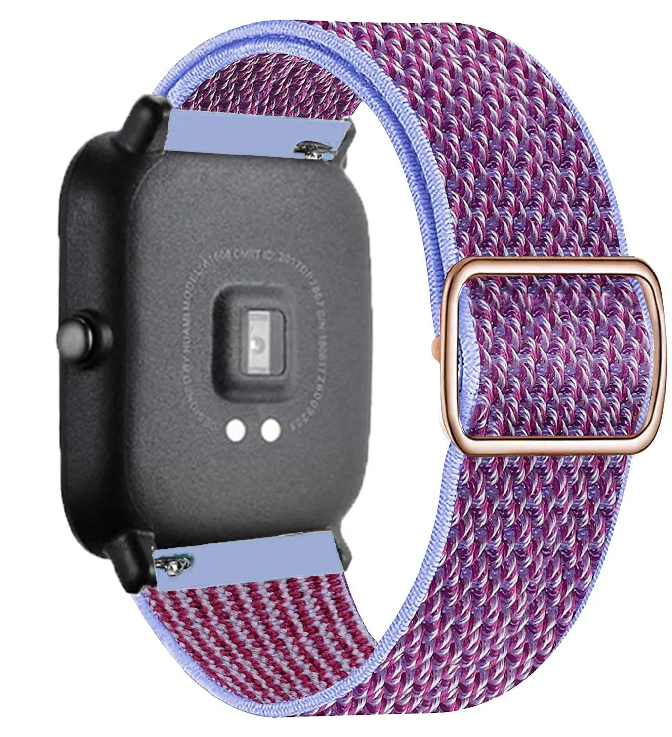 Nylon Loop Adjustable Elastic Bracelet Strap - 20mm/22mm