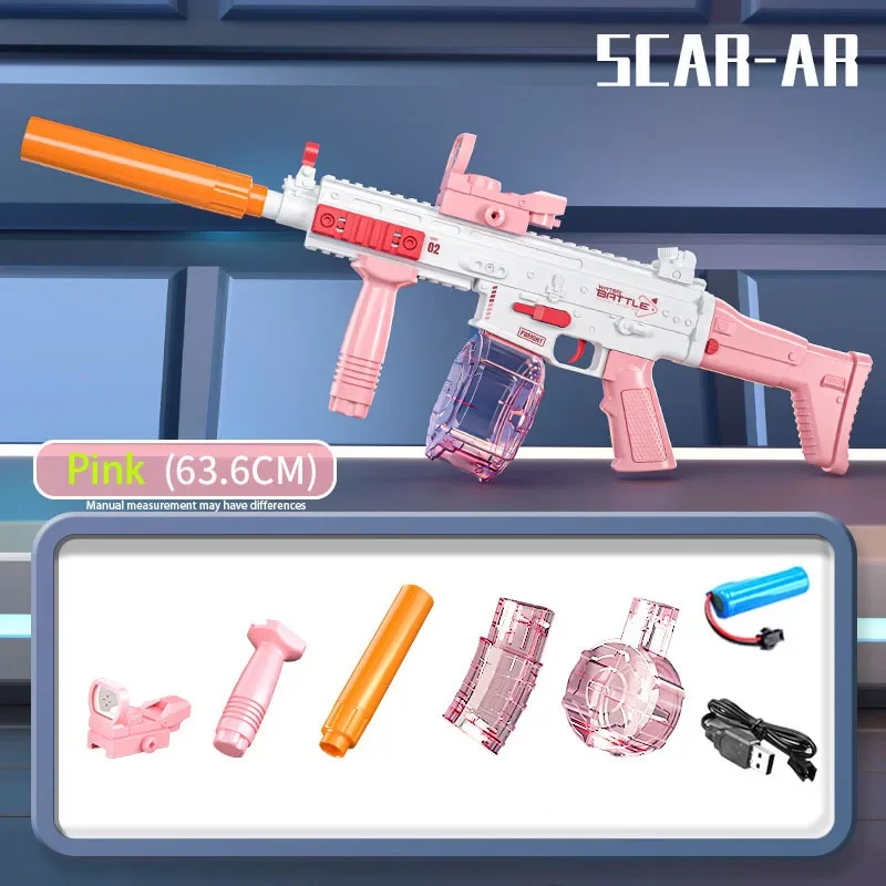 

Uzi Water Gun Electric Water Pistol Shooting Toy Full Automatic Summer Beach Toy For Kids Children Boys Girls Gift