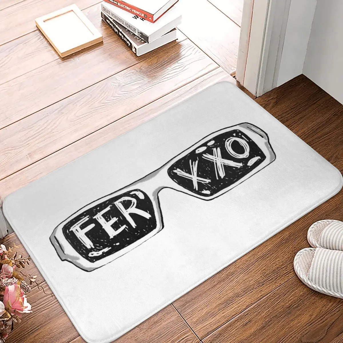 

Очки Ferxxo с логотипом фэнд, Противоскользящий коврик, напольный коврик, моющийся ковер для кухни, дома, балкона, коврики для ног