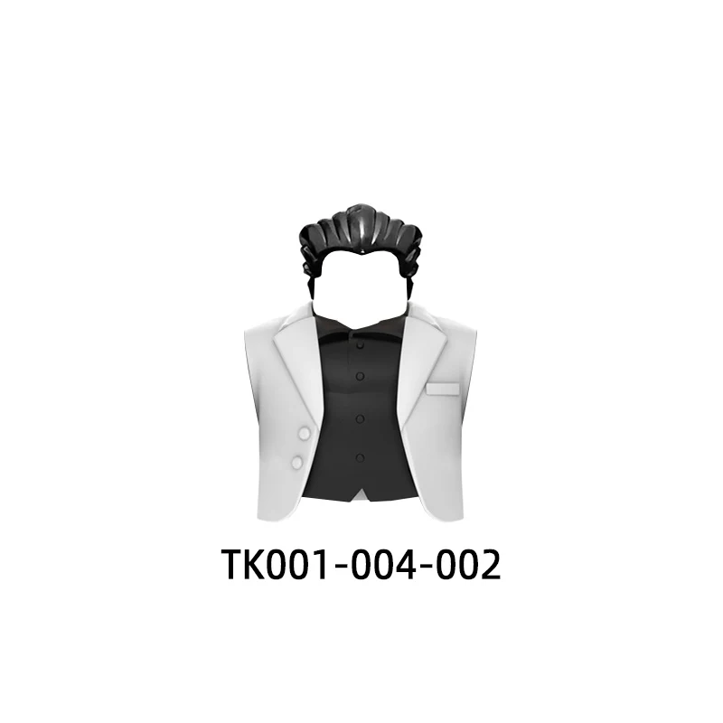 액션 피규어 무기 바지 헤어 부품 모델 블록 MOC 벽돌 세트 선물 어린이를위한 장난감 TK001-TK004