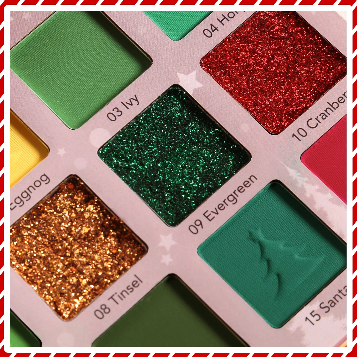 Christmas 18 color eye shadow plate sequins matte pearlescent eye shadow color party Christmas makeup 5