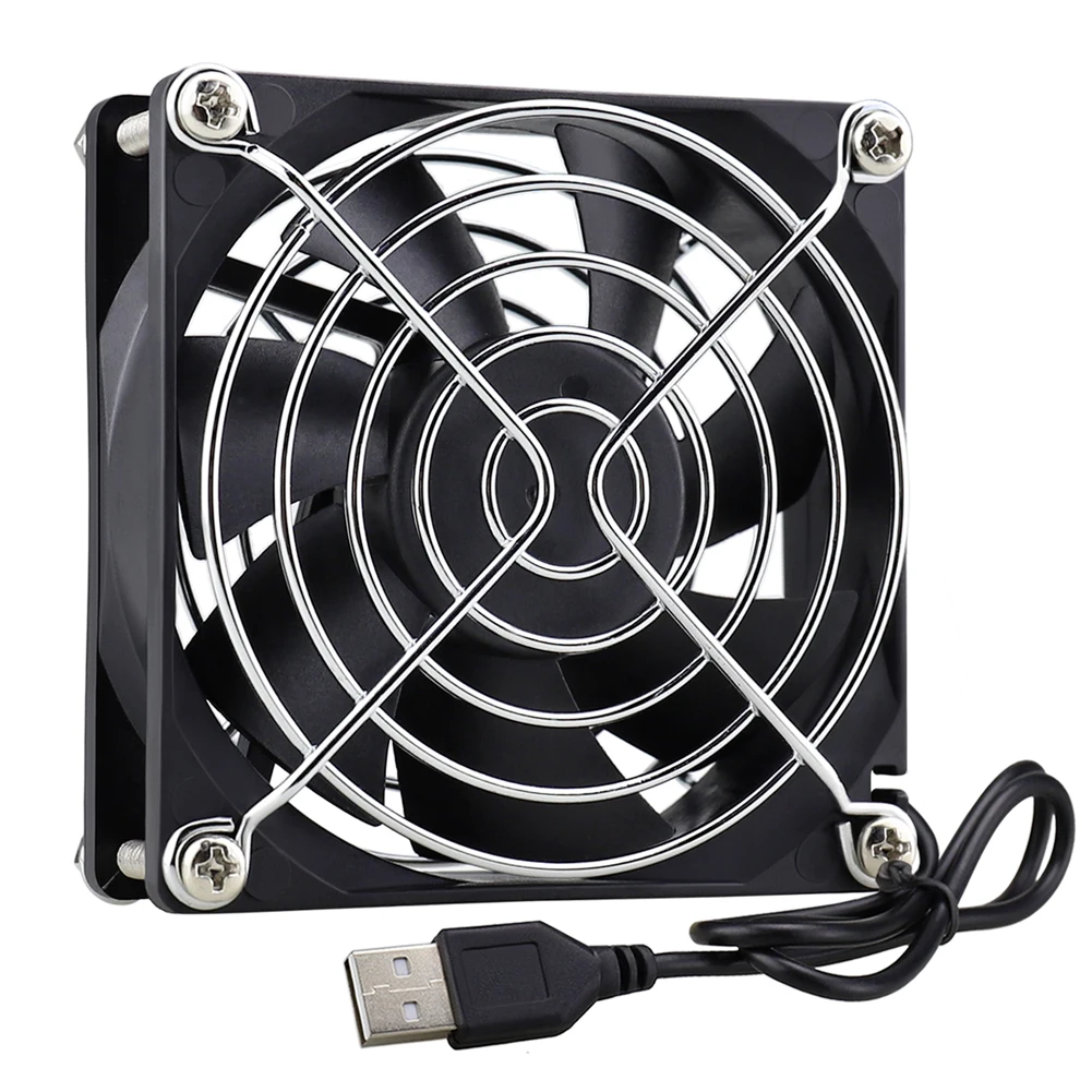 Duplo 40 mm 60 mm 80 mm 92 mm 120 mm 140 mm 5v Usb w em Cabo Usb Controlador Usb para o Receptor av Dvr e Caixa de tv Refrigerar fã - Imagem 6