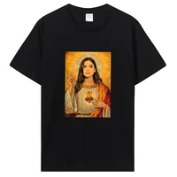 Men Cotton Graphic Tshirt Introver T-Shirt For Dua Lipa Jesus T Shirt Unisex Tops Tees Men's Clothing Streetwear 1