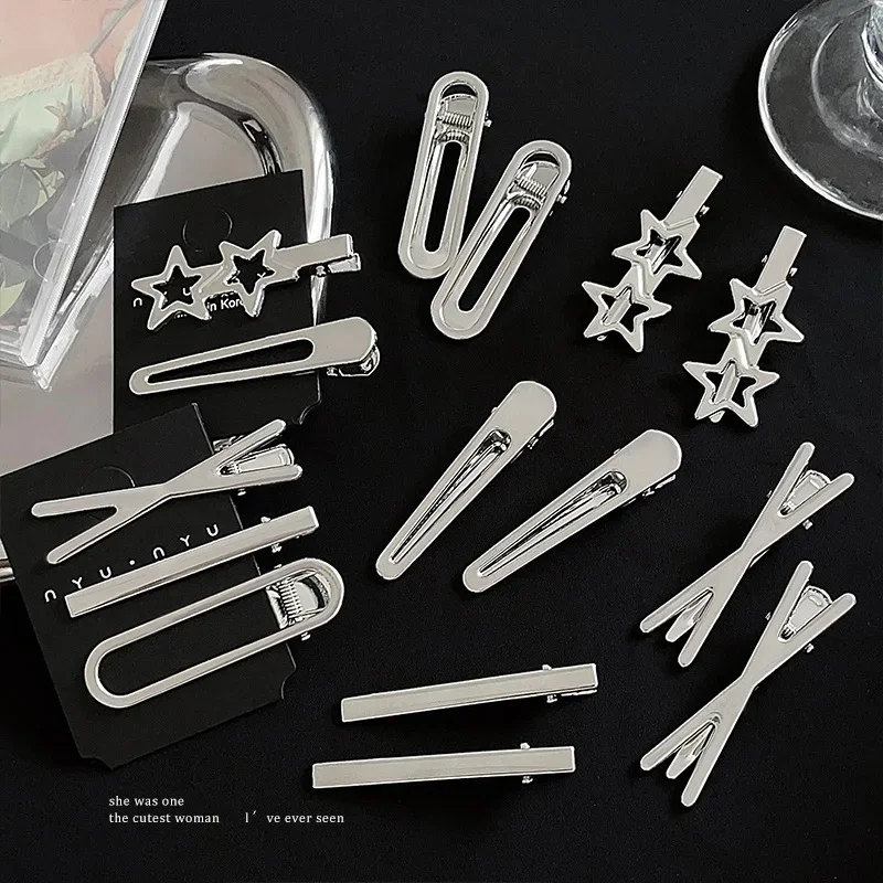 

3Pcs/Set Sweet Fashion Metal Hairpin Non Slip Hairpin Geometric Hollow Hair Pin Women Barrettte