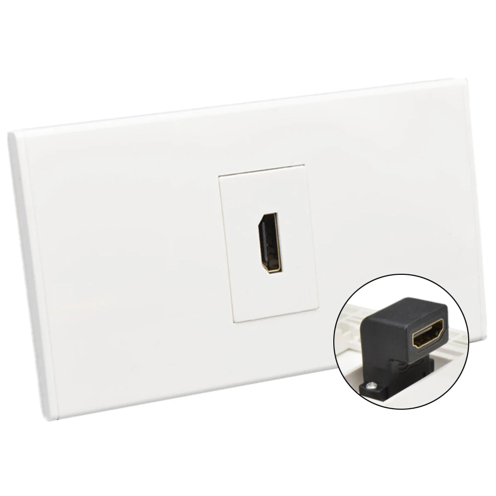 

Multimedia Wall 120 Type Socket Faceplate 90 Degree Interface Outlet HD Digital Elbow Butt Dual Straight Insert Panel Socket