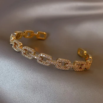 سوار مستطيل مجوف لامع من الزركون 1