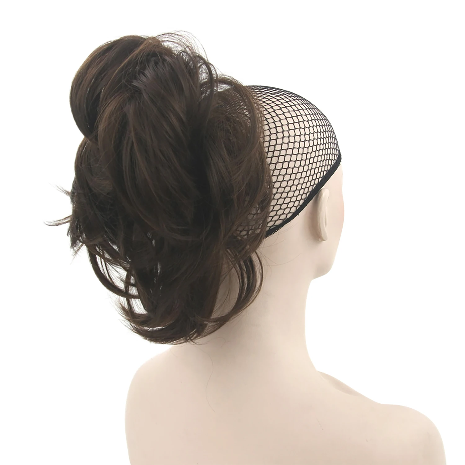 Fake Hair Extensions Short Curly Hair Piece Gray Claw Ponytail Synthetic Hair Blonde Clip In Extensions Hairpiece Pony Tail
