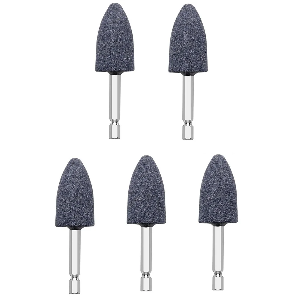 5PCS Hexagonal Shank Grinding Wheel Sharpening Head Grinding Drill Tool  Polishing Abrasive Tool For Metal Machinery Wood tree bench half hexagonal 160 cm solid acacia wood