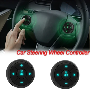 Telecomando Wireless Intelligente Bluetooth a 5 Tasti per Controllo Multimediale su Volante Auto, Radio, DVD, GPS