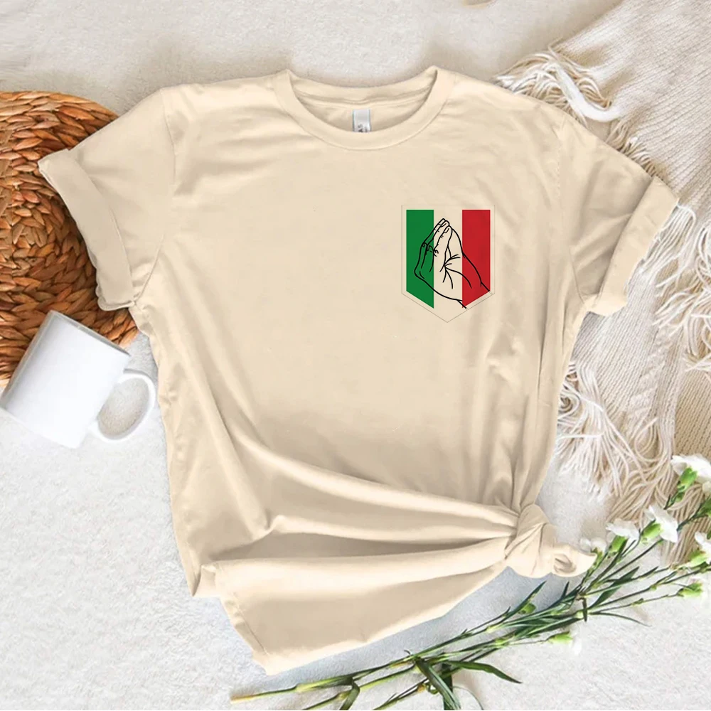 

Italian Italy Hand Gift tshirt women Y2K streetwear manga t-shirts girl comic clothes
