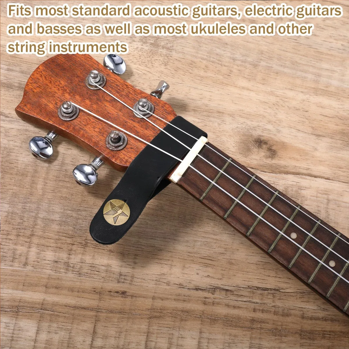 Miwaye Guitar Neck Strap Guitar Leather Strap Holder Button Safe Lock For Ukulele Bass Acoustic Accessories