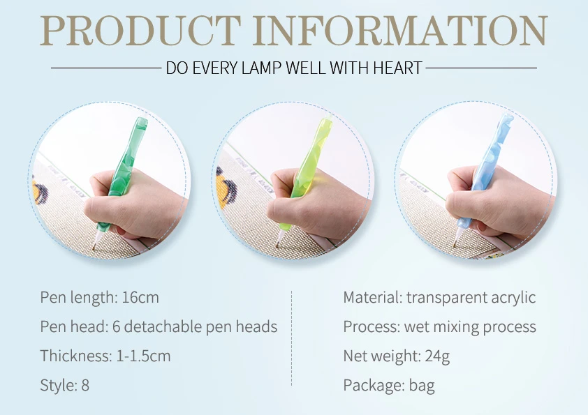 5D Diamond Painting Resin Point Drill Pen Cross Stitch Diamond Embroidery Mosaic Sewing Accessories Diy Craft Resin Pen punch needle embroidery rug