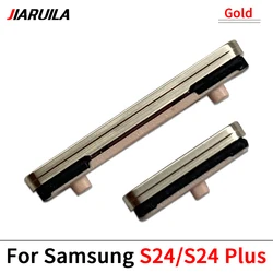Premium Side Volume and Power Button Key Set Replacement for Samsung Galaxy Series (S24 S24 Plus Gold)